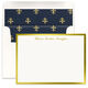 Personalized Metallic Bordered Flat Note Cards - Raised Ink Image 1 of 5
